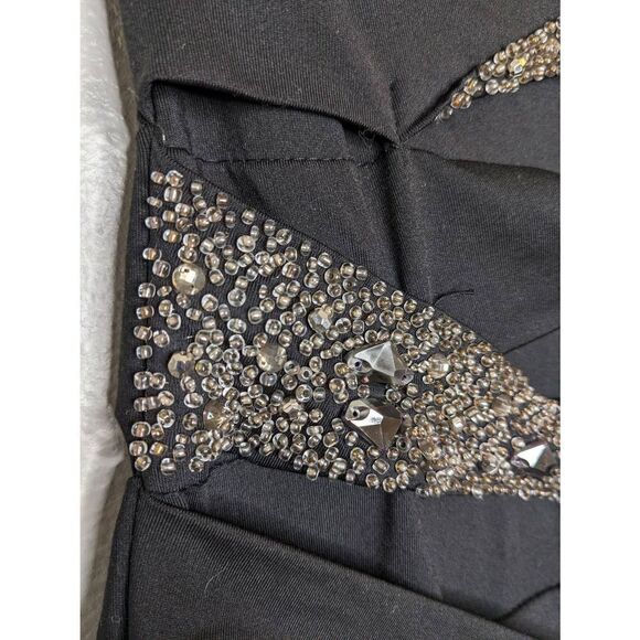 Nikibiki Strapless Bejeweled Black Mini Dress Small - Picture 7 of 13
